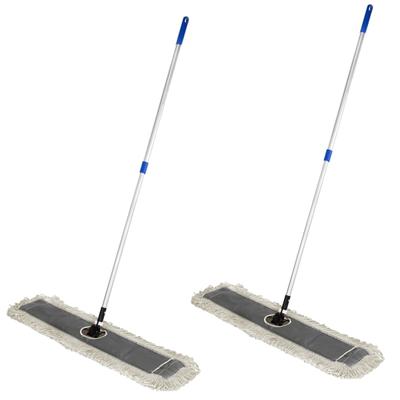 Alpine Cotton Floor Dust/dry Mop Sets, 36", Multicolor, Pack Of 2 Mop Sets
