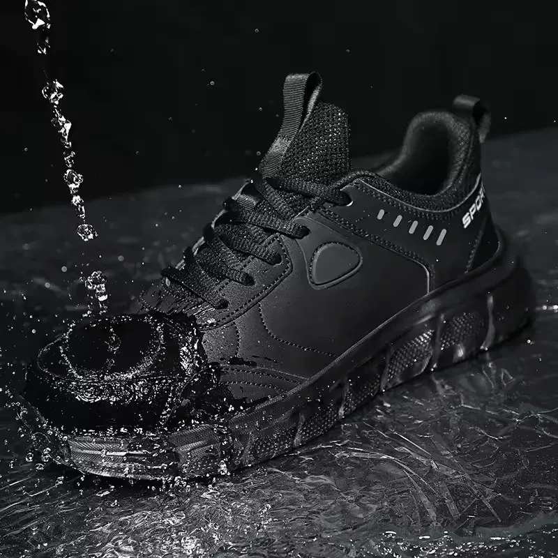 Männer Wanderschuhe Neue Leder Winddicht Leichte Einfache Vielseitige Jogging Männliche Turnschuhe Im Freien Nicht-Rutsch Verschleiß Beständig Schuhe Image