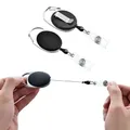 2 Pz/set Bobine Badge Rosso Blu Bianco Nero Permesso di Lavoro Caso Clip Pass ID Titolare Della Carta Portachiavi Cordino Clip Badge Reel