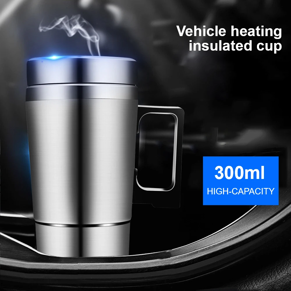 Fahrzeug Heizung Tasse Elektrische Heizung Auto Wasserkocher 12V/24V 300ml Camping Reise Wasserkocher Edelstahl Image