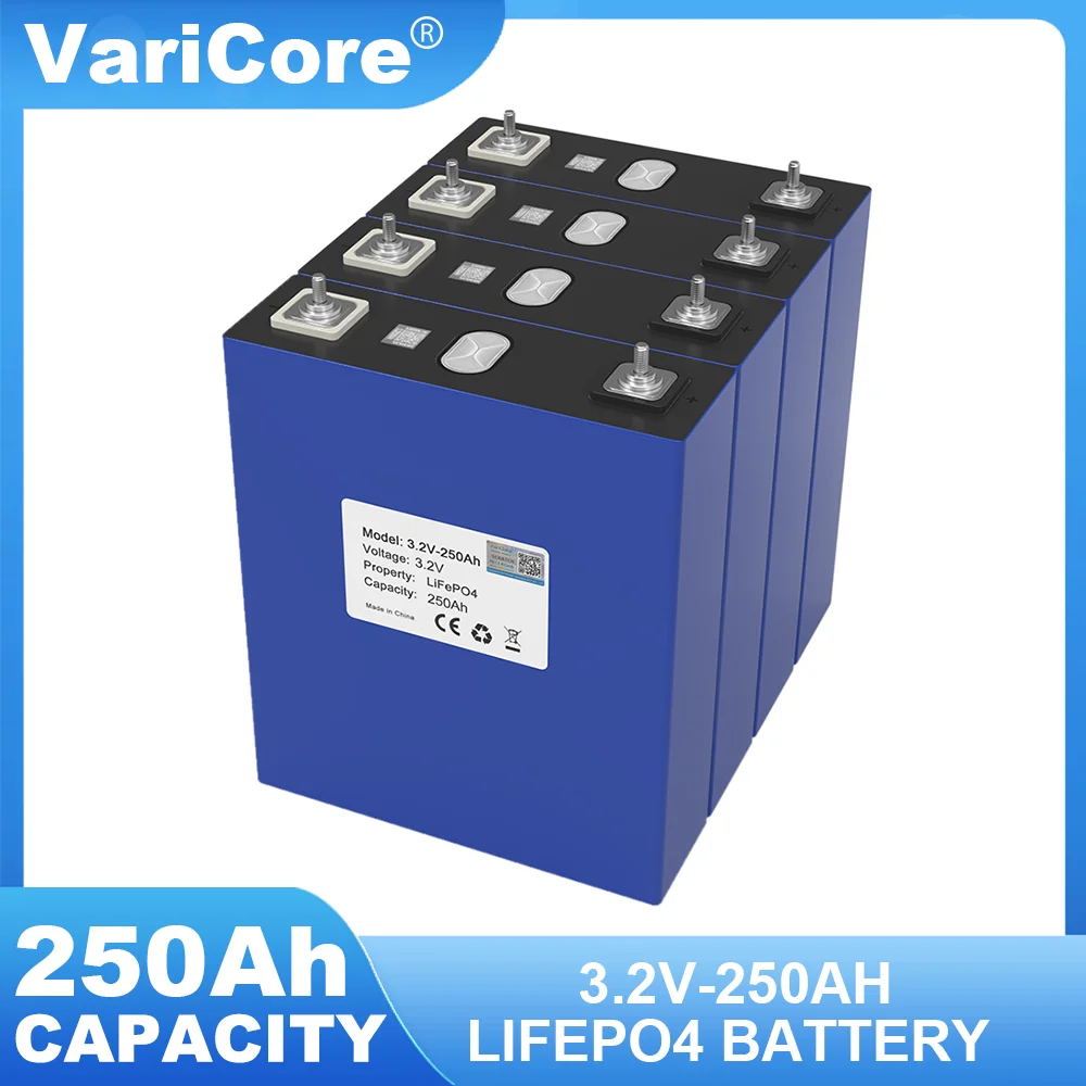 VariCore 3,2 V 250 Ah 3,2 V Lithium-Eisenphosphat-Batterien für Wohnmobile, Wohnmobile, Golfwagen, Off-Road, Solar-Wind-LiFePO4-Batterie, steuerfrei Image