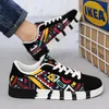 Heißer Trend Turnschuhe Männer Doodle Schwarz Bord Schuhe für Männer Plattform Straße Hip Hop