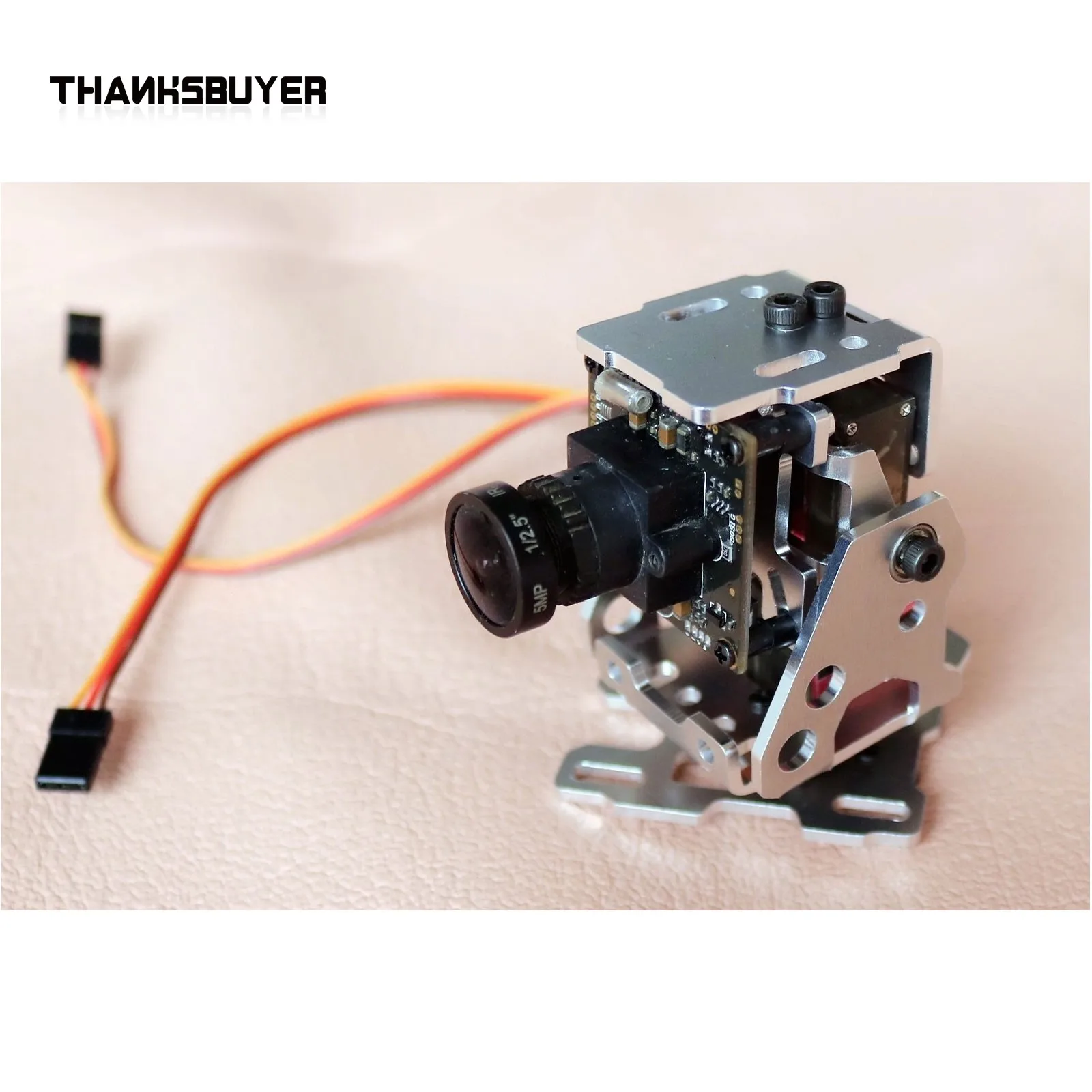 Leichte FPV-Drohnen-Gimbal-Halterung aus Aluminiumlegierung, 22–28 mm Lochabstand, Kameraständer für FPV-Kopf-Tracker Image