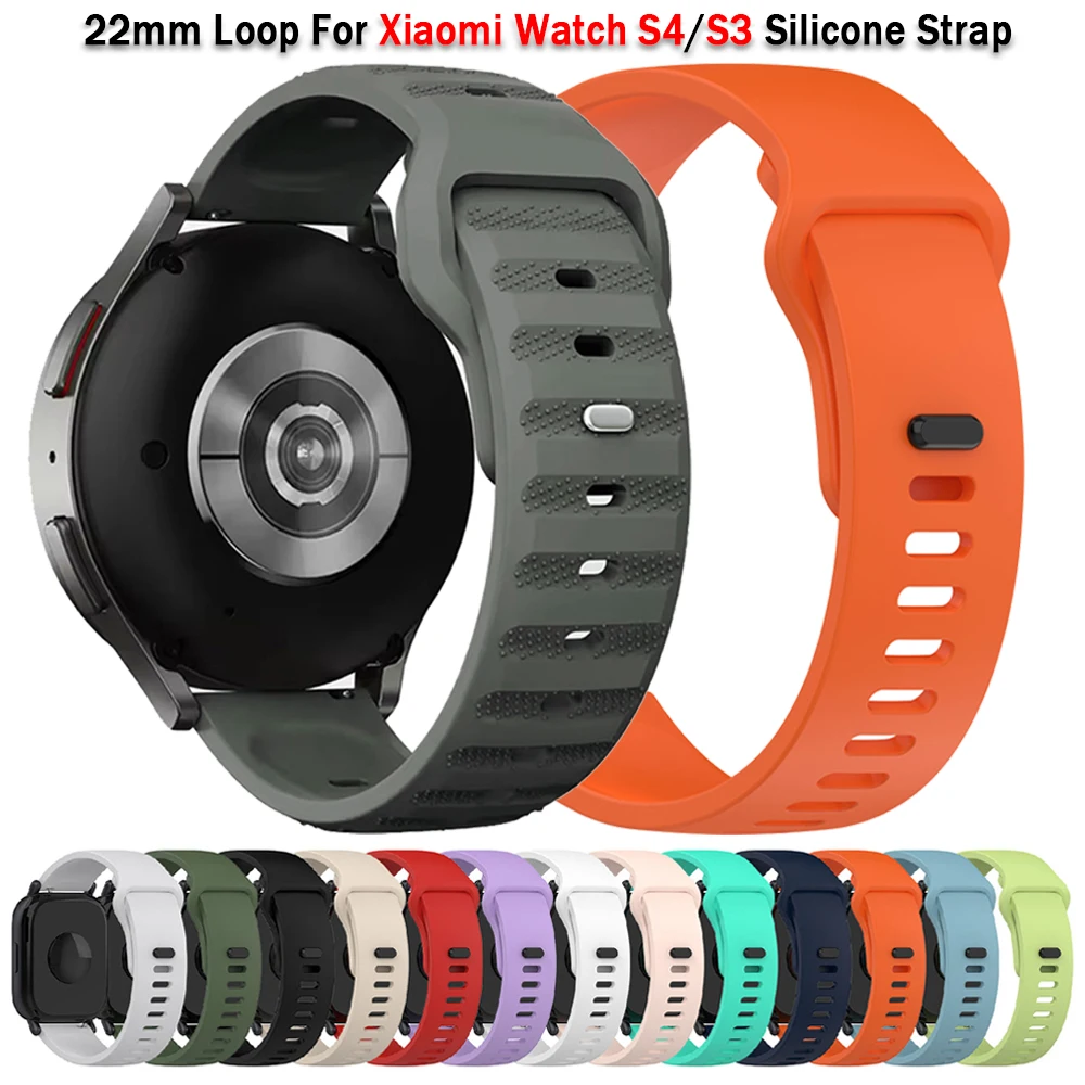 22 mm Silikonband für Huami Amazfit BIP 6 5 GTR 4/3 Smartwatch-Armband für Xiaomi Watch S4/S3/S2/S1/Farbe 2/Farbe Sport Mi Watch Image