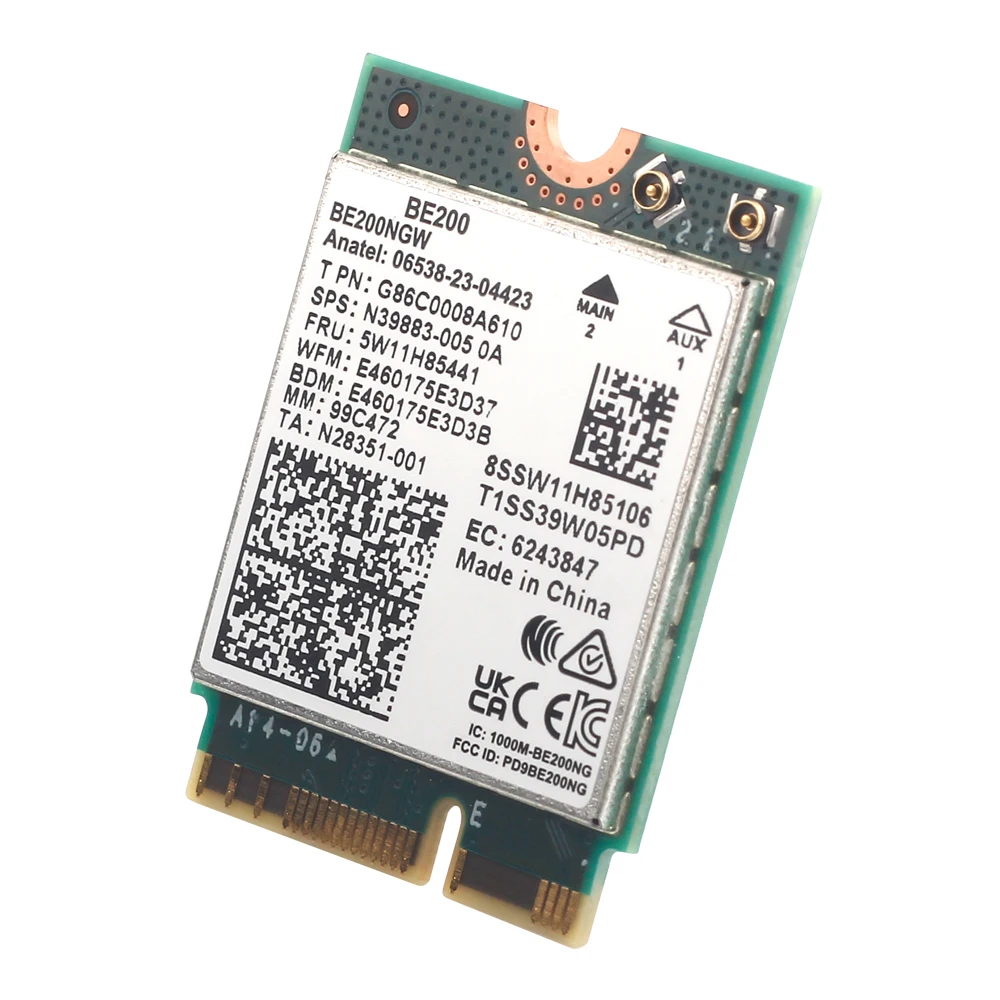 WiFi 7 Netzwerkkarte BE200 5,8 Gbit/s Bluetooth 5.4 2,4/5/6 GHz für Windows 10/11 Laptop Desktop Image