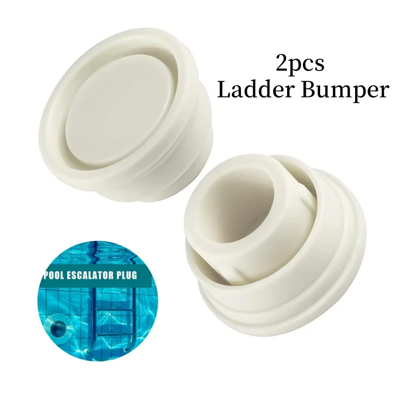 Bouchons de pare-chocs d'échelle de piscine en caoutchouc, 2 pièces, bouchons d'extrémité d'échelle de piscine, pare-chocs de tube d'échelle de piscine pour piscine creusée