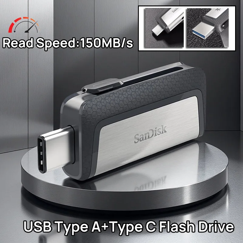SanDisk Dual USB Typ C und Typ A Flash Drive SDDDC2 Pen Drive 64 GB 128 GB 256 GB Memory Stick für Smartphone Tablet Laptop PC Image
