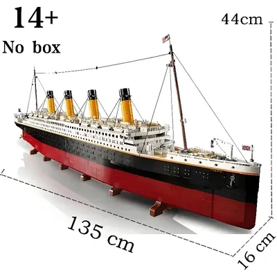 AUF LAGER MINISO 9090 stücke Große Titanic Kompatibel Titanic Große Kreuzfahrt Boot Schiff Länge 135 cm Bausteine Kinder Diy spielzeug Geschenke Image
