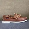 SEBAGO Herren Homme Authentic Docksides Schuhe – Premium-Moc-Toe-Schnür-Bootsschuhe aus echtem Leder