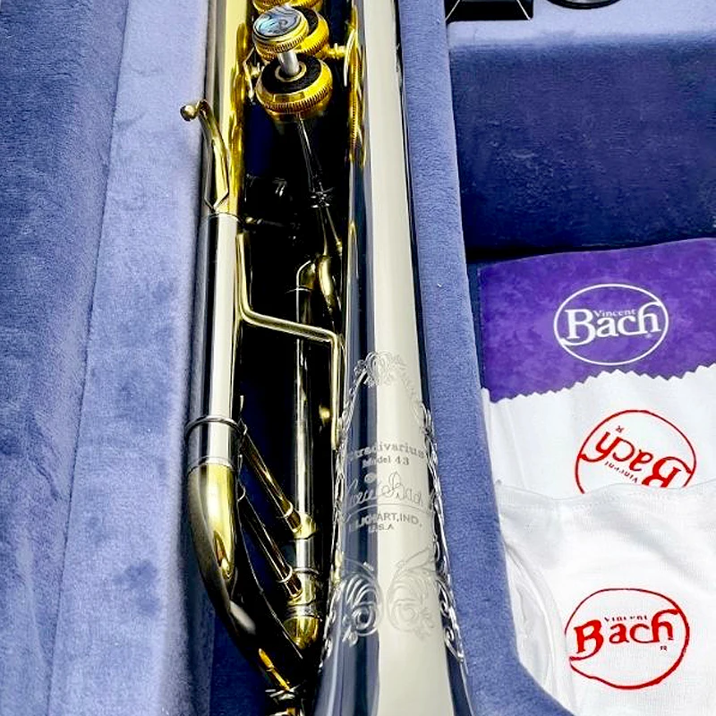 Professionelle Performance-Trompete Stradivarius 180S-43 Jubiläum Silber Gold Schlüssel LT180S-43 Trompete B-Flat Messinginstrument Image
