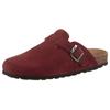 Clog ANISTON SHOES, Damen, Gr. 39, rot (bordeaux), Veloursleder, unifarben, klassisch, Schuhe, Hausschuh, Sommerschuh, mit ergonomischem Fußbett - NEUE KOLLEKTION