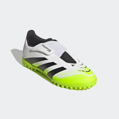 Fußballschuh ADIDAS PERFORMANCE "PREDATOR CLUB HOOK-AND-LOOP KUNSTRASENSCHUHE KIDS", Gr. 36, bunt (cloud weiß, core schwarz, lucid lemon), Synthetik, sportlich, Schuhe, geeignet für harte Untergründe Asche und Kunstrasen Image