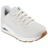 Sneaker SKECHERS "UNO-KAT-NEATO", Damen, Gr. 40, weiß (sanftes weiß), Lederimitat, sportlich, Schuhe, Leo Sneaker, Schnürschuh mit Air-Cooled Memory Foam