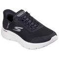 Slip-On Sneaker SKECHERS "GO WALK FLEX-GRAND ENTRY", Damen, Gr. 35, schwarz-weiß (schwarz, weiß), Textil, sportlich, Schuhe, Slipper mit Slip-ins zum Schlupfen, Topseller