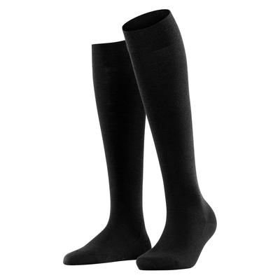 Kniestrümpfe FALKE "Softmerino", Damen, Gr. 41-42, schwarz, Materialmix, unifarben, normal, Socken, Wärmende Wirkung, hohe Feuchtigkeitsaufnahme, atmungsaktiv, Wollanteil Image