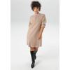 Strickkleid ANISTON PLUS, Damen, Gr. 44, N-Gr, braun (camel), Strick, Obermaterial: 50% Viskose, 28% Polyester, 22% Polyamid, unifarben, figurumspielend kniebedeckend, Langarm Rippstrickbündchen, Kleider, mit Stehkragen und Reißverschluss - NEUE...