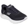 Slip-On Sneaker SKECHERS "GO WALK FLEX-GRAND ENTRY", Damen, Gr. 40, schwarz-weiß (schwarz, weiß), Textil, sportlich, Schuhe, Slipper mit Slip-ins zum Schlupfen, Topseller
