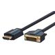 Clicktronic Casual HDMI / DVI-Kabel 10.0 m, Adapterkabel zwischen HDMI und DVI-D, vergoldete Kontakte, zweifach geschirmt
