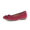 Ballerina GABOR, Damen, Gr. 39, rot (bordeaux), Ziegenveloursleder, unifarben, elegant, Schuhe, Businessschuh, Schlupfschuh mit Hovercraft-Luftkammern