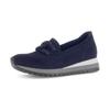 Slipper GABOR, Damen, Gr. 41, blau (dunkelblau), Ziegenveloursleder, unifarben, modisch, Schuhe, Keilabsatz, Plateau, Businesschuh mit Best Fitting-Ausstattung