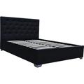 Lit coffre simili cuir noir 180 x 200 cm