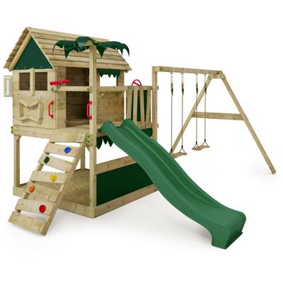 Fatmoose - Spielturm Klettergerüst TikaTaka mit Rutsche & Schaukel, Kletterturm mit Sandkasten, Image