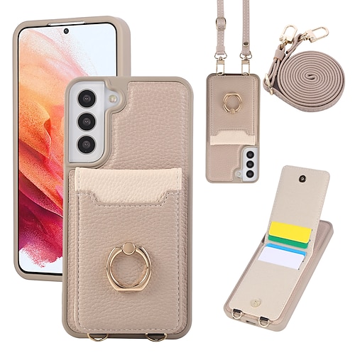 Handy Hülle Handyhüllen Für Samsung Galaxy S26 Ultra Plus S25 S24 S23 Ultra Plus S24 FE S22 Plus Ultra Brieftaschenhülle mit Trageriemen Ständer Kartenfach Retro 3D Zeichentrick TPU PU-Leder Image