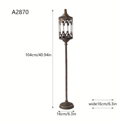 TEMU Luxury Standing Candle Holder, Iron Lacquered, With Super Atmosphere, For Plants, Christmas, Halloween, Easter, Hanukkah, Thanksgiving Image