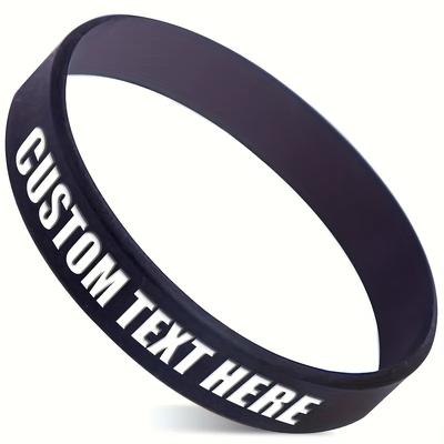 TEMU 115pcs Silicone Bracelets Suitable For Birthday Parties, Corporate Promotion, Inspirational, Weddings, Anniversaries, Thanksgiving, Christmas, Company Events Image
