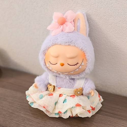 Kleidung für 17 cm Puppen, Rock-Set für Puppen, 2-teiliges Set, Hut, Rock-Outfit, Premium-Mode, süßes Kleid für 17 cm Puppen, Zubehör (keine Puppe)