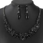 Brautschmuck-Sets 1 Set Zirkon Strass 1 Halskette Ohrringe Damen Mode Luxus Bunt Niedlich Schick Blumenform Diamant Wassertropfen Schmuck-Set Für Hochzeit Party Party-Abendmode