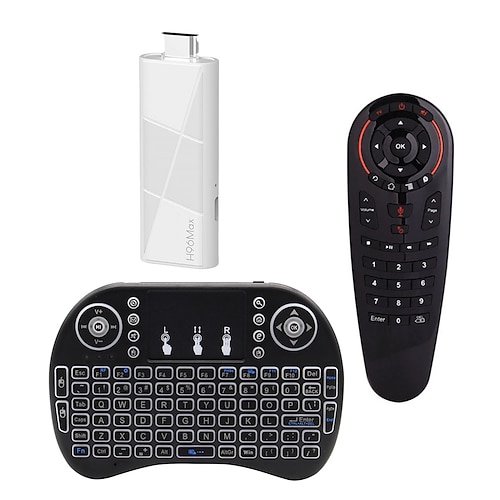 2025 neuer H96 Max RK3518 Dongle Mini-TV-Stick Android 14 Smart-TV-Box Android 14 2 GB 16 GB 8 GB WiFi 6 BT 4K HD Google Voice Media Player mit Sprachgyroskop-Fernbedienung Set-Top-Box Media Player Image