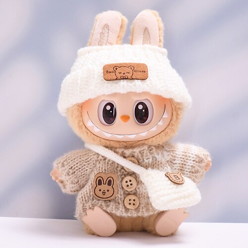 Kleidung für 17cm Puppen Mode Kleidungszubehör (Keine Puppe) Süßer Pullover geeignet für 6,69 Zoll (17cm) Puppe Weiche Baumwollkleidung Ersatz Weihnachtsgeschenk Image