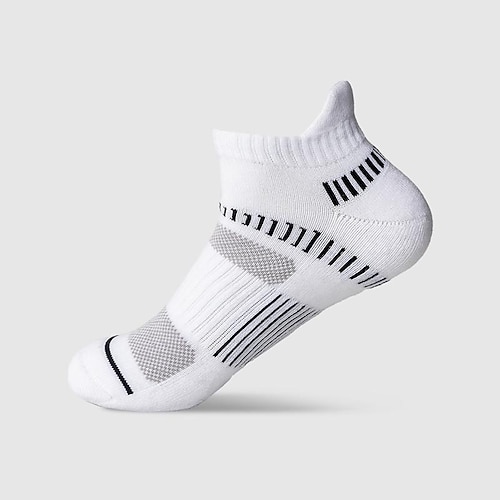 Herren 5 Paare Mehrfachpackungen Socken Laufsocken Freizeitsocken Schwarz Weiß Farbe Streifen Urlaub Sport Outdoor Täglich Basic Mittel Frühling Herbst Mode Lässig Image