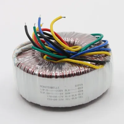 300 W Home Audio Ring-Leistungstransformator 0–230 V Ausgang: 22 V x 2 + 12 V x 2 + 6 V für Verstärker-Netzteil Image