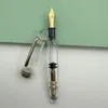 Eleganter MAJOHN P140 BOCK Nr. 8 F/M Feder Acrylkolben Transparenter Füllfederhalter Ebonit Feed Große Kapazität Tinte Schreiben Luxus Stift