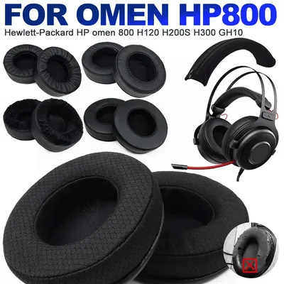 Kopfhörerpolster für HP Omen 800 H120 H200S H300 GH10 Ersatz-Ohrpolster Kopfhörer Mesh-Tuch Memory Covers Schwamm Soft Protein Image