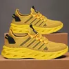 Männer Schuhe Bequeme Unisex Turnschuhe Atmungsaktive Paar Laufschuhe Frauen Tennis Sport Schuh Größe 37-47 Gelb Walking Sneaker