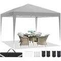 Gazebo 3x3m Gazebo pieghevole stabile impermeabile Tenda da festa pop-up Tenda da giardino pieghevole Tenda con 4 sacchi di sabbia regolabili in altezza