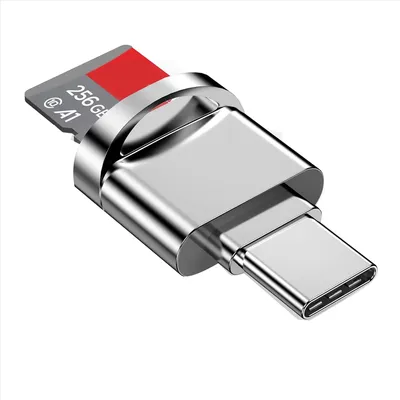 Neuester Micro-SD-Kartenleser-Adapter, USB Typ C auf Micro-SD/TF-Kartenleser, Micro-SD-Kartenadapter für Huawei Typ C, B Image