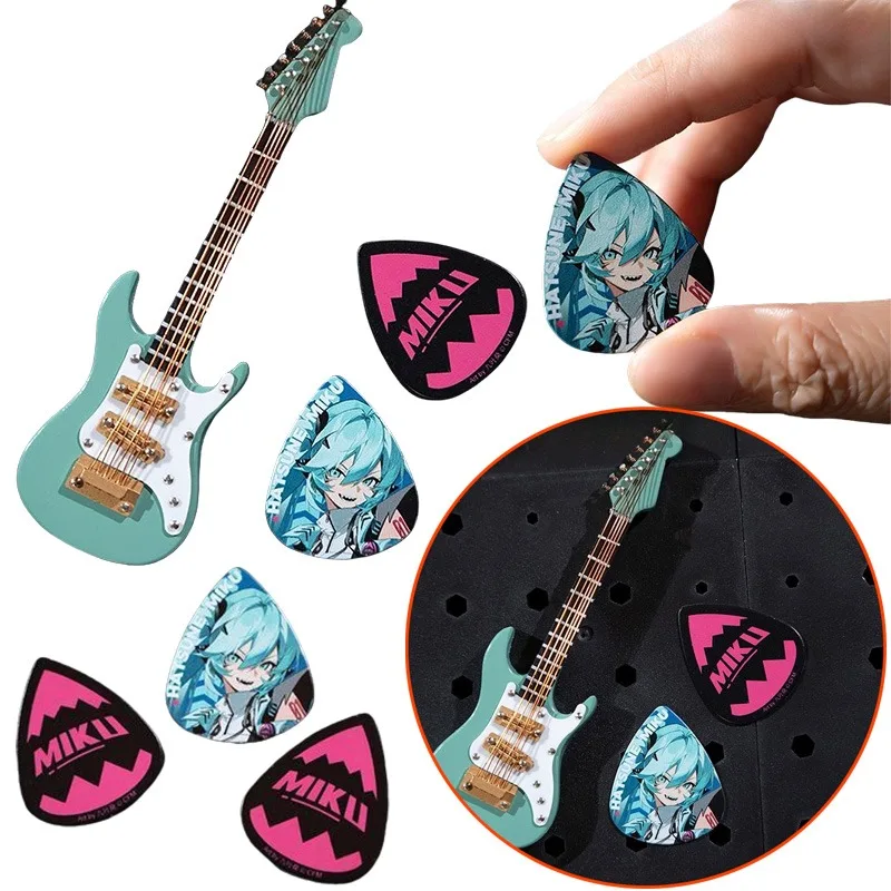 3PCS Hatsune Miku Gitarre Pick Anime Charaktere Acryl Gitarre Auswahl Soundtrack Elektrische Ukulele Gitarre Zubehör Geschenke Image