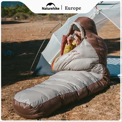 Naturehike Snowbird Camping Duck Down Sleeping Bag Adult Mummy Down Warm Sleeping Bag Ultralight Camping Quilt Sleeping Bags