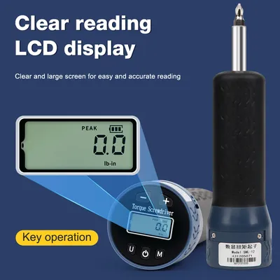 1.2-12N.m Preset Torque Screwdriver LCD Display Torque Driver Adjustable Torque Wrench Bike Car Repair Tool with 10 Batch Heads