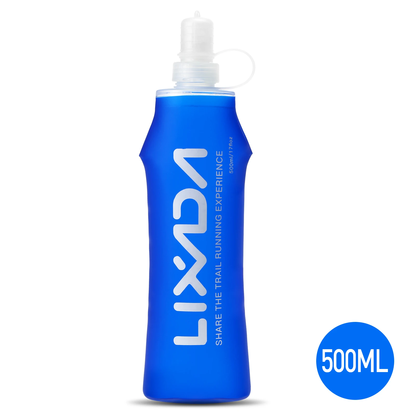 Lixada 250 ml 300 ml 380 ml 500 ml weiche Flasche, faltbar, BPA-frei, Trinkwasserflasche für Outdoor-Laufen, Wandern, Radfahren Image