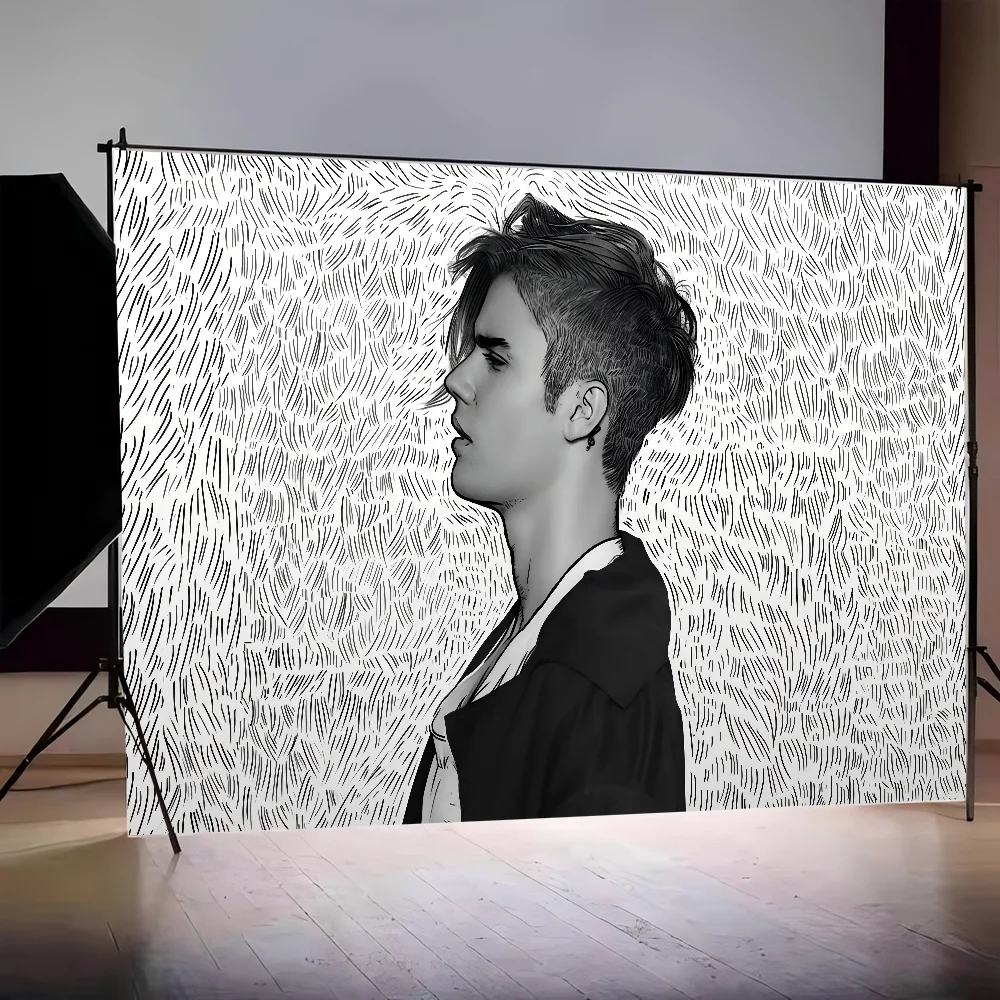 Justin Bieber Fotografie-Hintergrund, individueller Fond-Hintergrund für Baby- und Kinderporträt, Fototermin, Fotostudio Image
