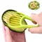 3 In 1 Zellstoff Separator Kunststoff Messer Küche Gemüse Werkzeuge Avocado Slicer Küche Gadgets Shea Corer Butter Obst Schäler Cutter