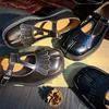 IPPEUM Tabis Schuhe Mary Janes für Damen, Größe 42 2025, neue schwarze Leder-Split-Toe-Flats, Loafers, Mary Jane-Plateauschuhe
