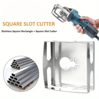 Oscillating Multitool Hole Saw Blade Square Rectangle Slot Cutter Woodworking Wall Box Wood PVC Plate Plastic Drywall DIY Tool