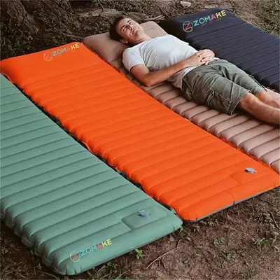 Self Inflating Sleeping Mat for Camping: 10CM Thickness Single Camp Mattress,Portable moisture-proof pad,Camping Accessories