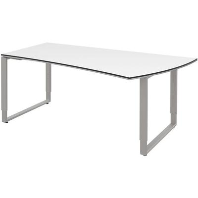 röhr Schreibtisch mit Freiformplatte »Objekt Plus« rechtsläufig weiß, 180x82x820 cm Image